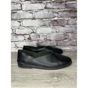 Petrucha Handmade Black Leather Slip On Casual Flats Shoes Women’s 41EU/10.5M US